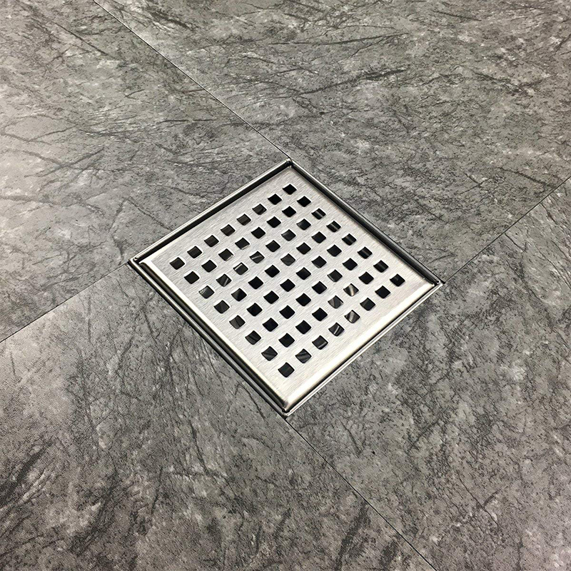 Square Drain（Stainless Steel Color）